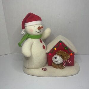 VIDEO Hallmark 2011 Animated Plush Deck The Halls Duo Jingle Pals Dog & Snowman!